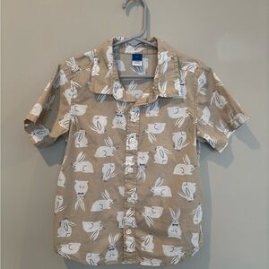Old Navy Beige Bunny Print Shirt